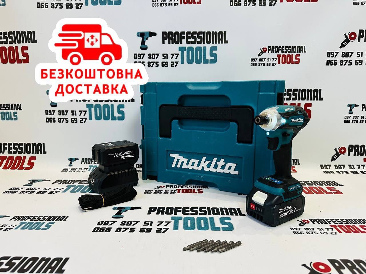 Аккумуляторный Імпакт Makita DTD171 170Nm BRUSHLESS Винтоверт 36В-8A