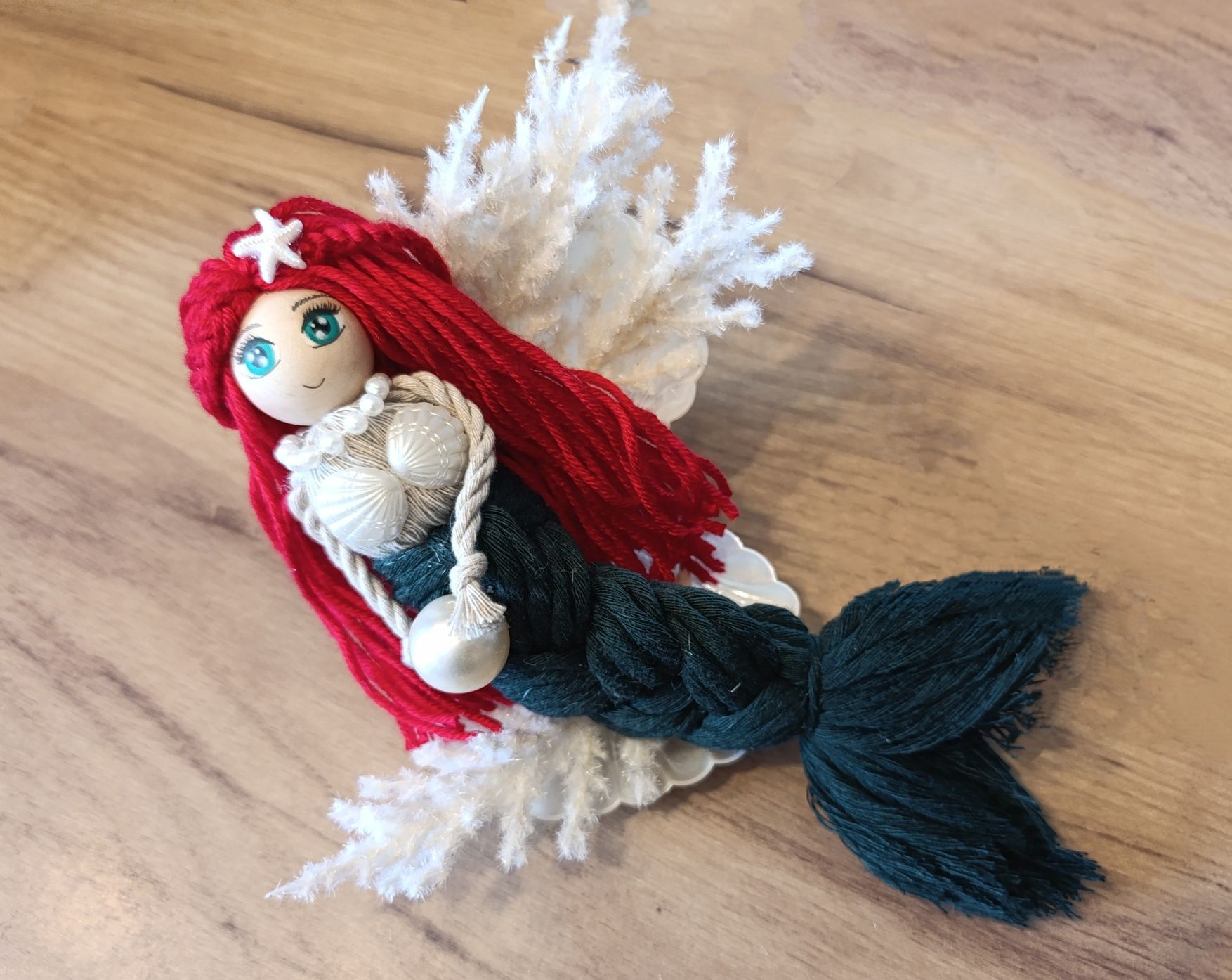 Ramka Mała syrenka Arielka Ariel Aria Disney makrama perła korale