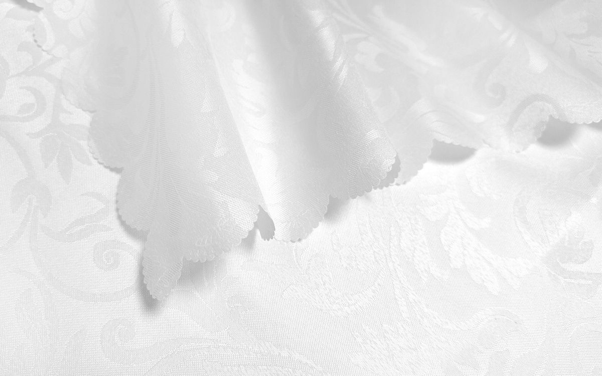 Obrus Biały Elegancki na Stół Dekoracyjny 160x300 Żakardowy Camille 03