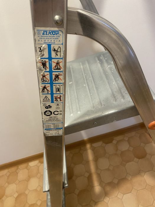 Drabina aluminiowa czterostopniowa