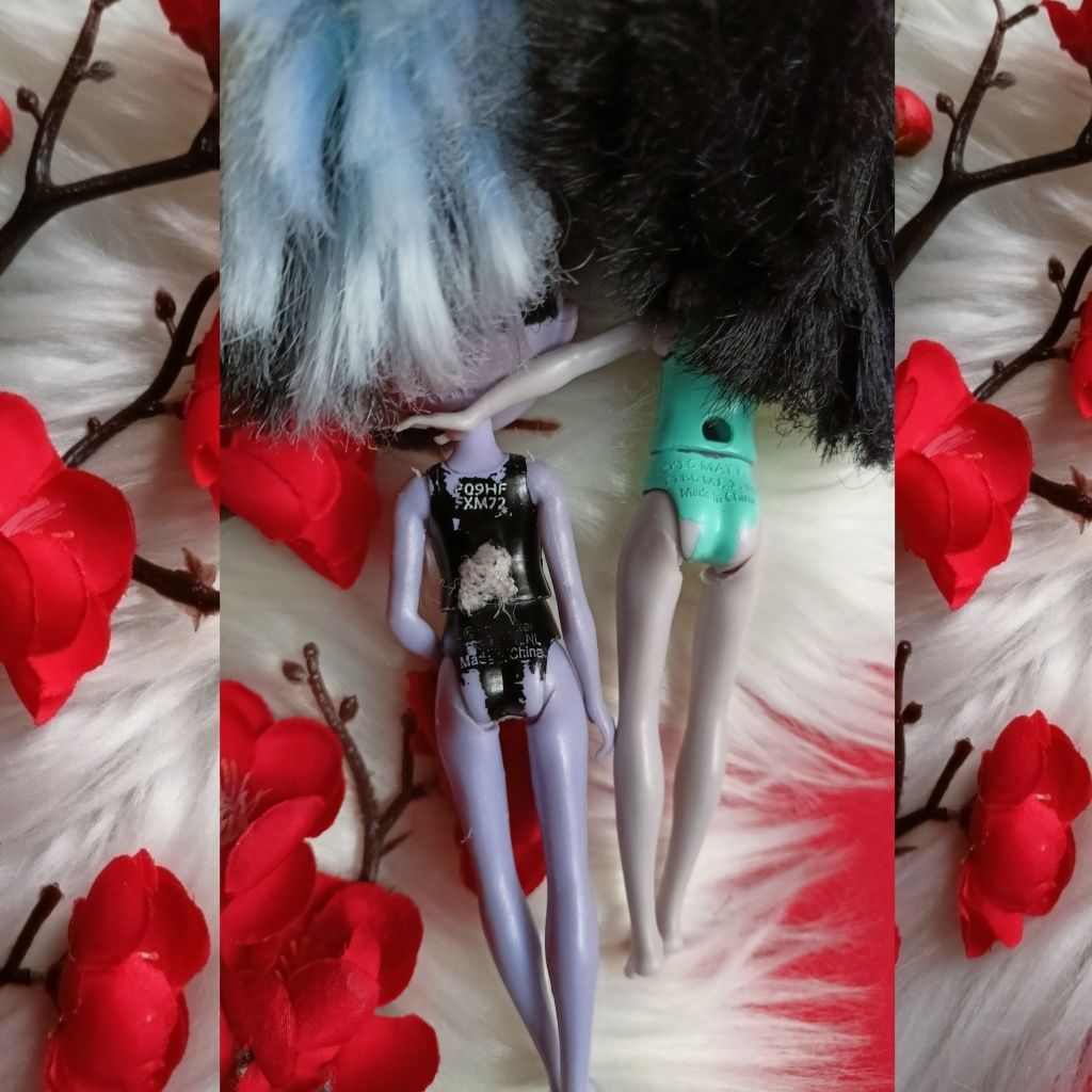 Dwie lalki Enchantimals Kot i Skunks