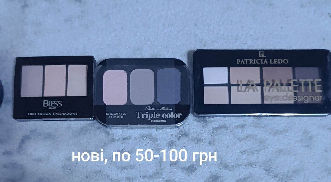 Пустые флаконы с коробками и без та тіні для повік