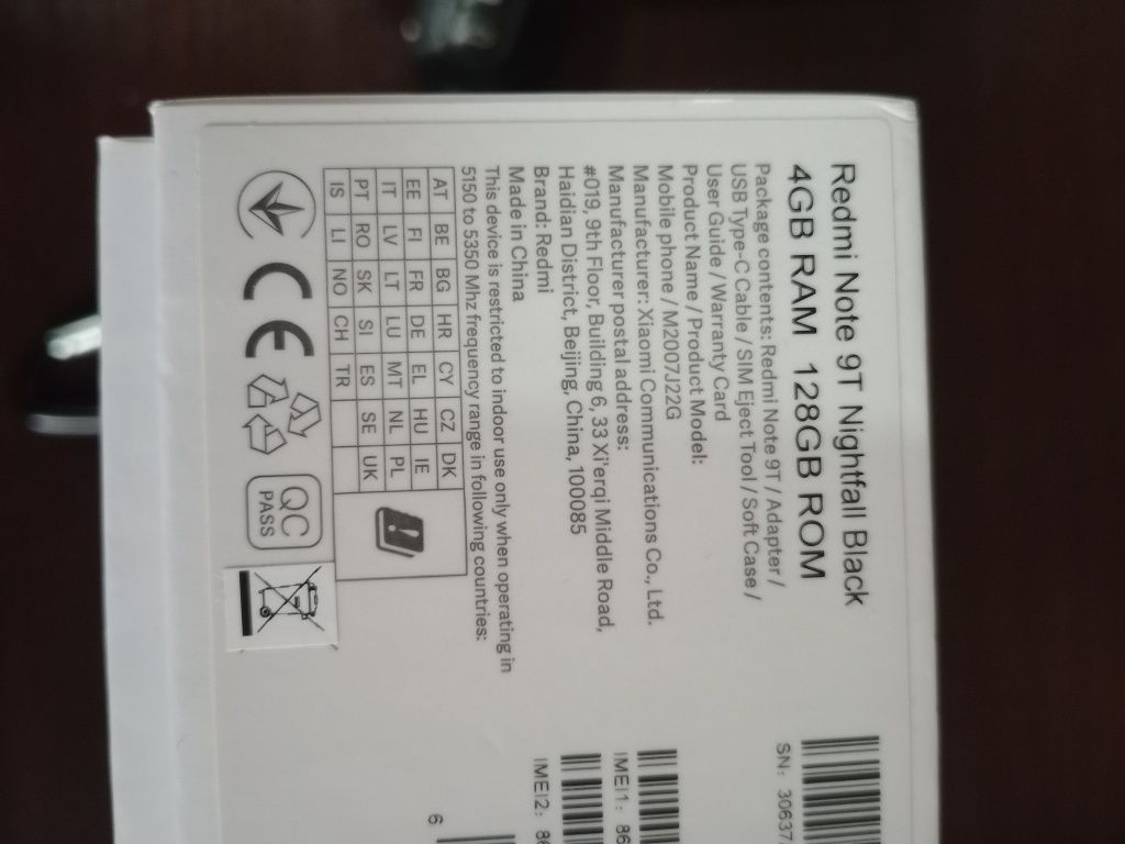 Redmi note 9T 5G