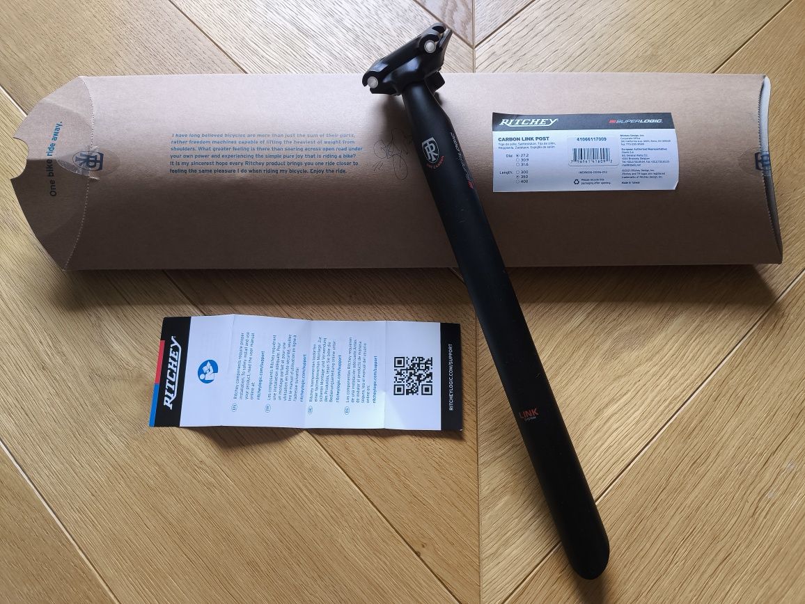 Sztyca karbonową Ritchey Superlogic Link Flexlogic 350mm 27.2 145g