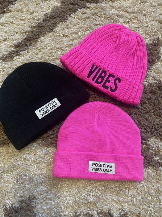 Шапка 2 роки Чорна Рожева Зимова Весняна Шапка на дівчинку