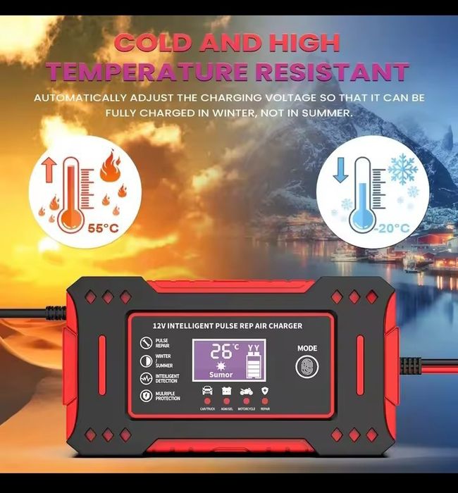 Ładowarka do akumulatorów prostownik 12v kilka funkcji.