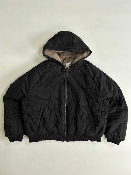 Бомбер двосторонній чорний с хутром дутый куртка курточка мех MA-1 L M