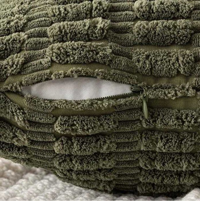 2x Poszewka na poduszkę Dekoracyjna 45x45 ZIELONY SZTRUKS- Miulee