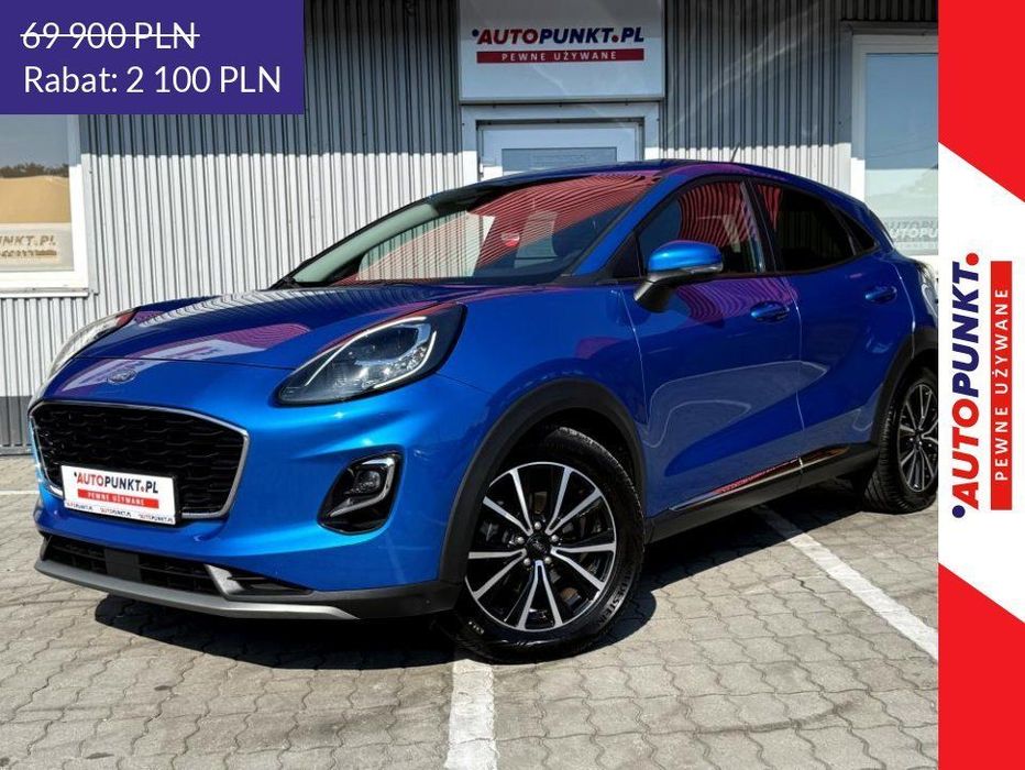 Ford Puma ! TITANIUM !, 2021r. F-vat 23% ! Bezwypadkowy ! Gwarancja Przebiegu i