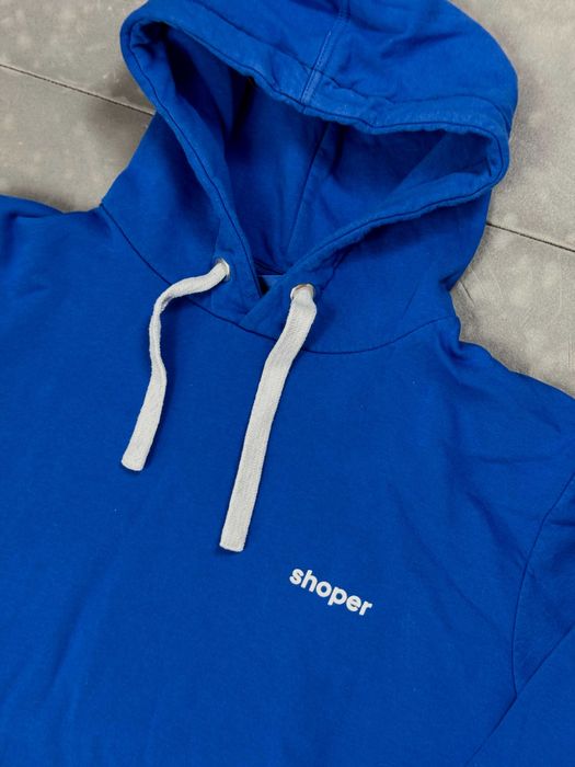 Shoper S.A. niebieska bluza z nadrukiem hoodie (L/XL)