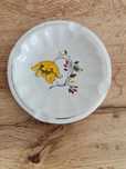 Popielniczka PRL z kwiatem porcelana