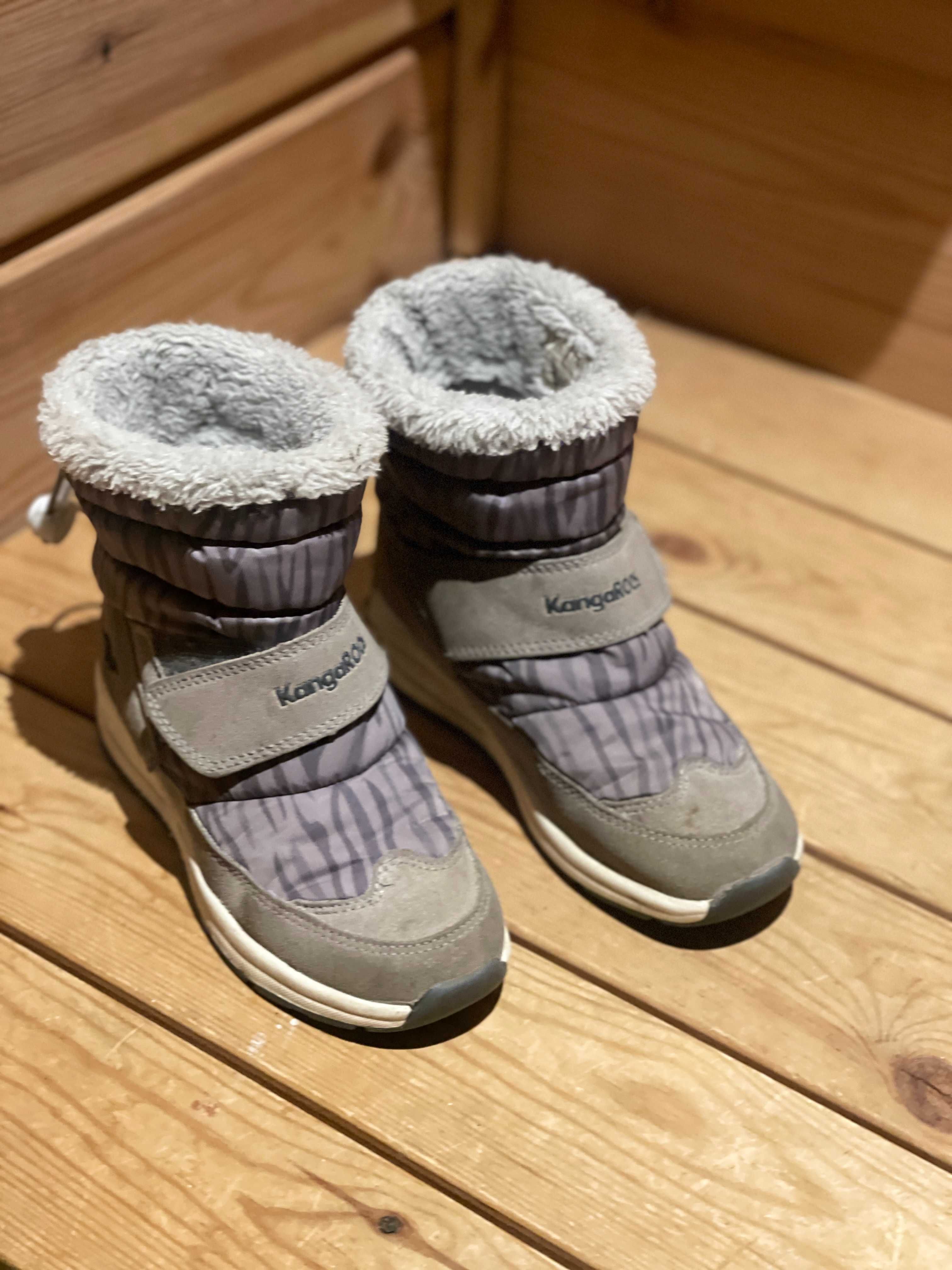 buty zimowe, kozaki śniegowce dla chłopca i dziewczynki ciepłe 31