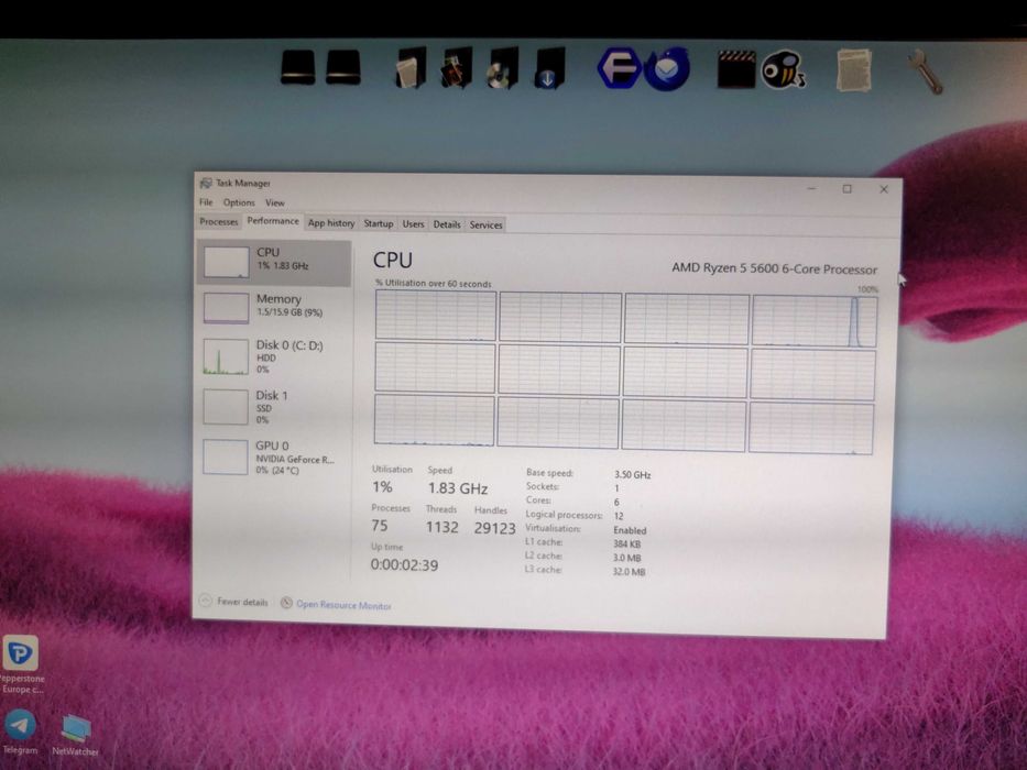 PC AMD Ryzen 5600/RTX3060 Completo