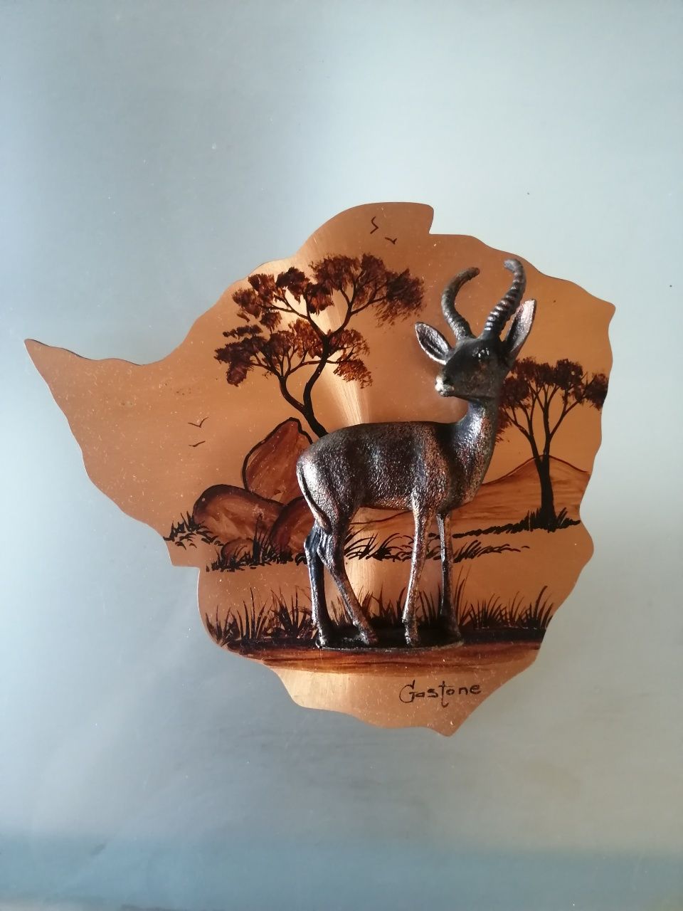 Quadro africano em cobre - Gastone