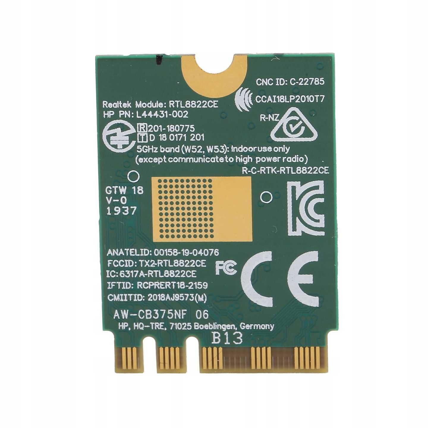 Realtek RTL8822ce (WiFi 5ac + BT 5.1 ) 1200 Mbps