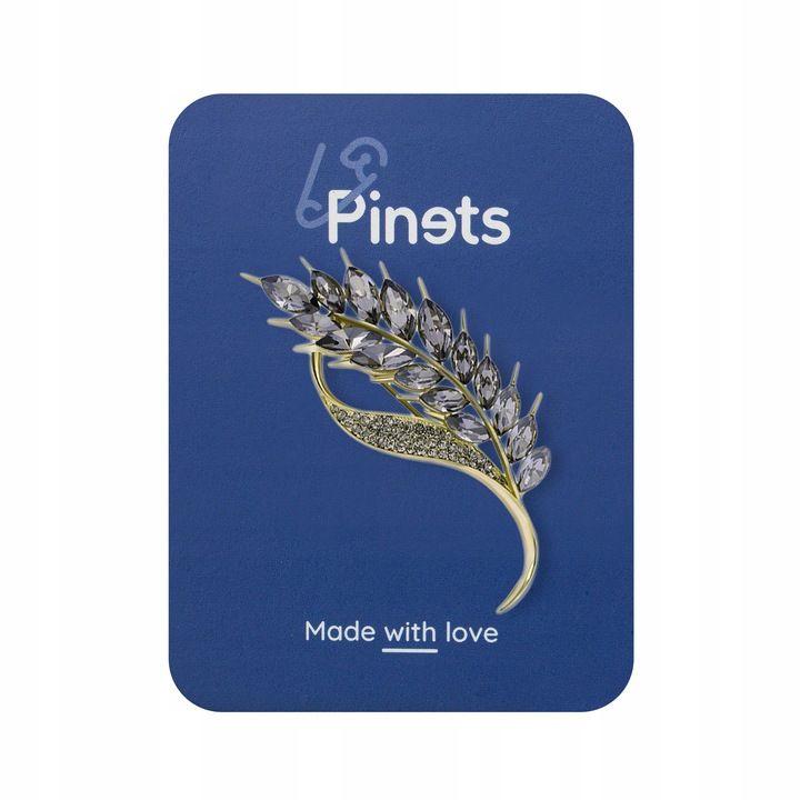 Pinets Kłos Pszenicy Pozłacana Broszka Na Prezent