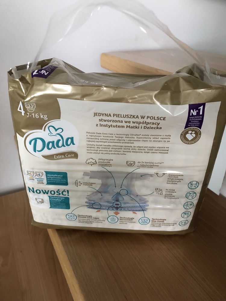 Nowe pampersy Dada Extra Care 4