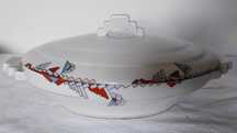 terrinas da Sociedade de Porcelanas de Coimbra, modelo estilo art deco