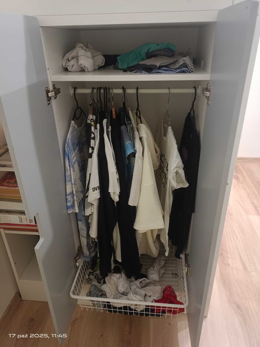 Łóżko piętrowe IKEA SAMSTAD 3w1 biurko szafa komoda na antresoli