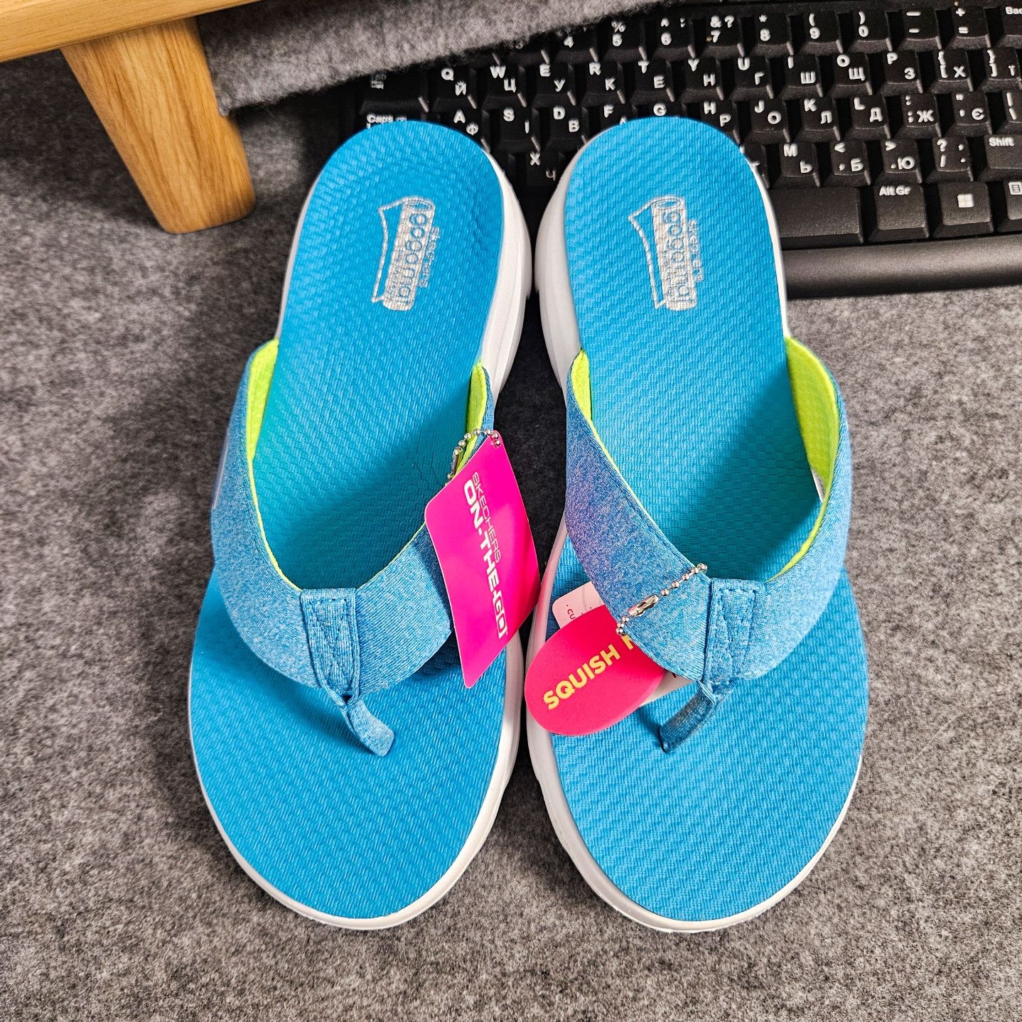 Вєтнамки жіночі Skechers, шльопанці жіночі, 37р.