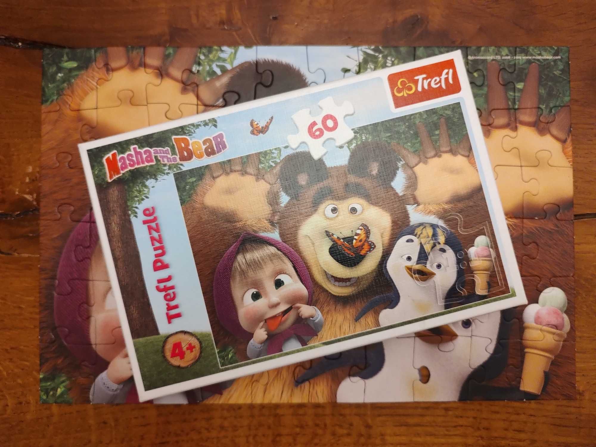 Puzzle Trefl Peepa Pig i Masha i Niedźwiedź + pluszak