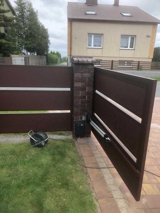 Ogrodzenie - Brama 350x191,5 MODUŁ 60 Antracyt Dwu Skrzydłowa STYRODUR