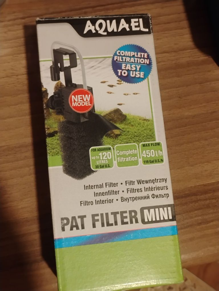 Filtr wewnętrzny Pat mini 450 l/h 4W Aquael akwarium 10-120L