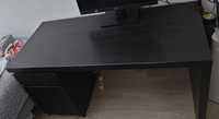 Biurko MALM IKEA czarne 140x65