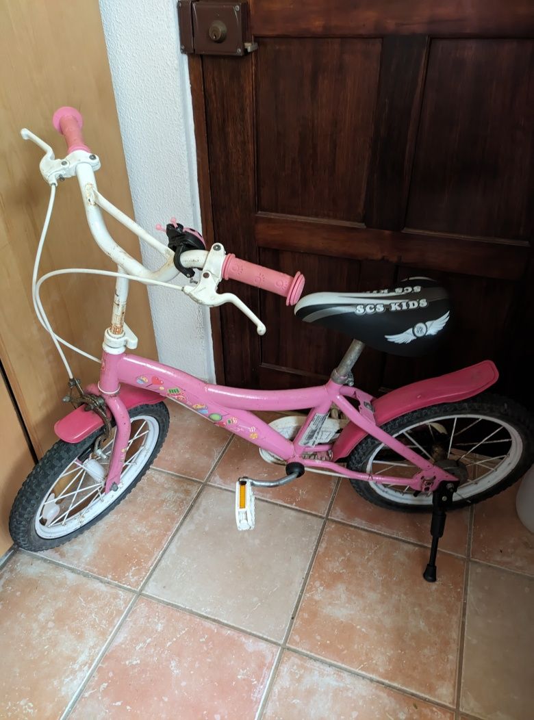 Bicicleta roda 16 cor rosa