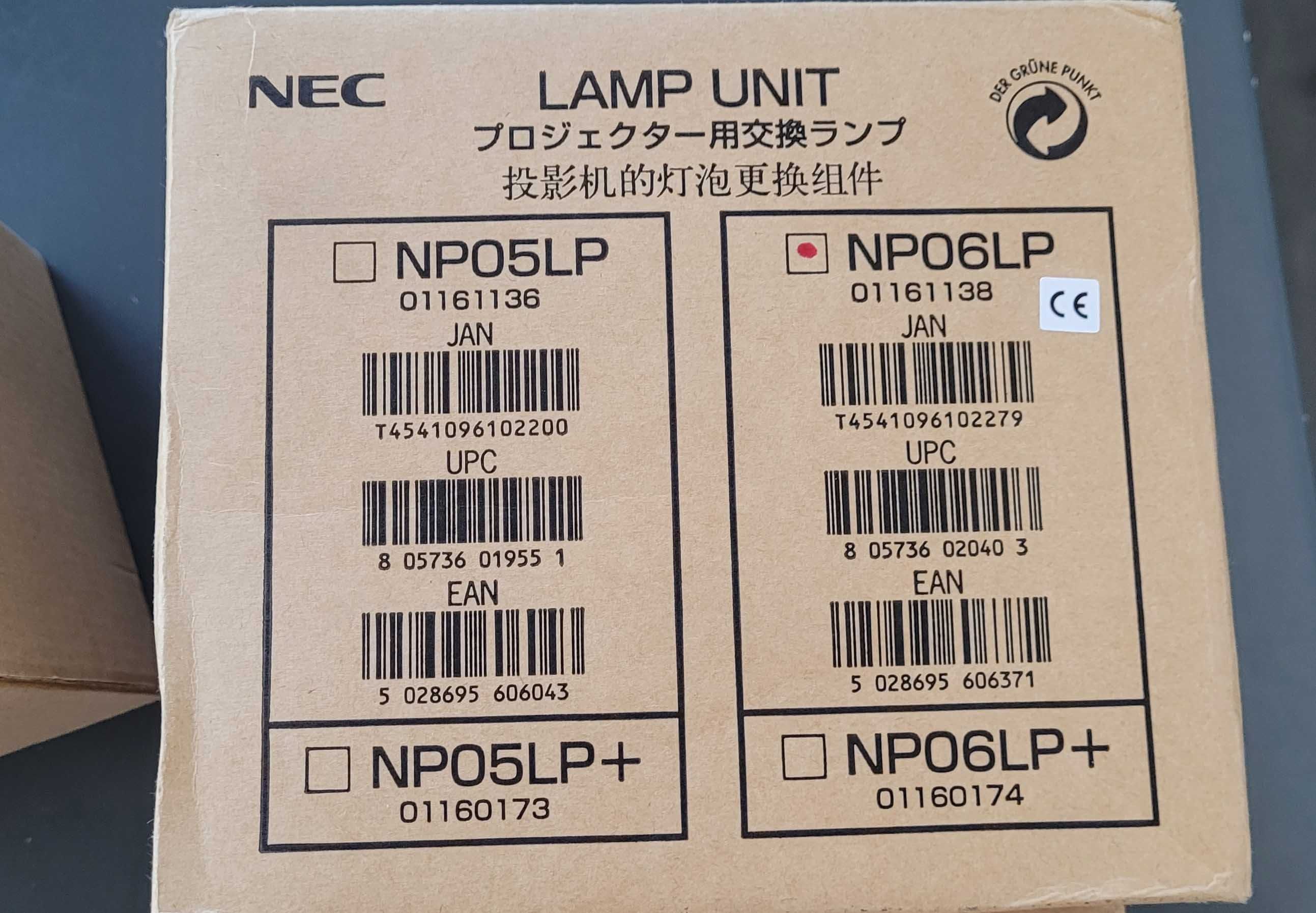 Lâmpadas para Projector de Vídeo NEC e Sony