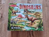 Duże puzzle XL dinozaury Melissa&Doug 48szt