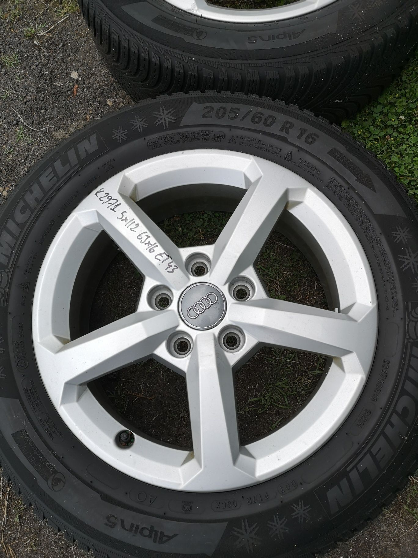 Felgi aluminiowe 5x112 16x6j et43 Audi VW Skoda