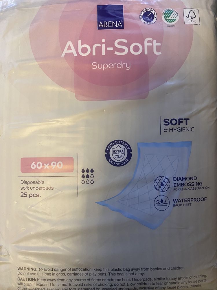 Podkłady higieniczne chłonne Abena  Abri - Soft