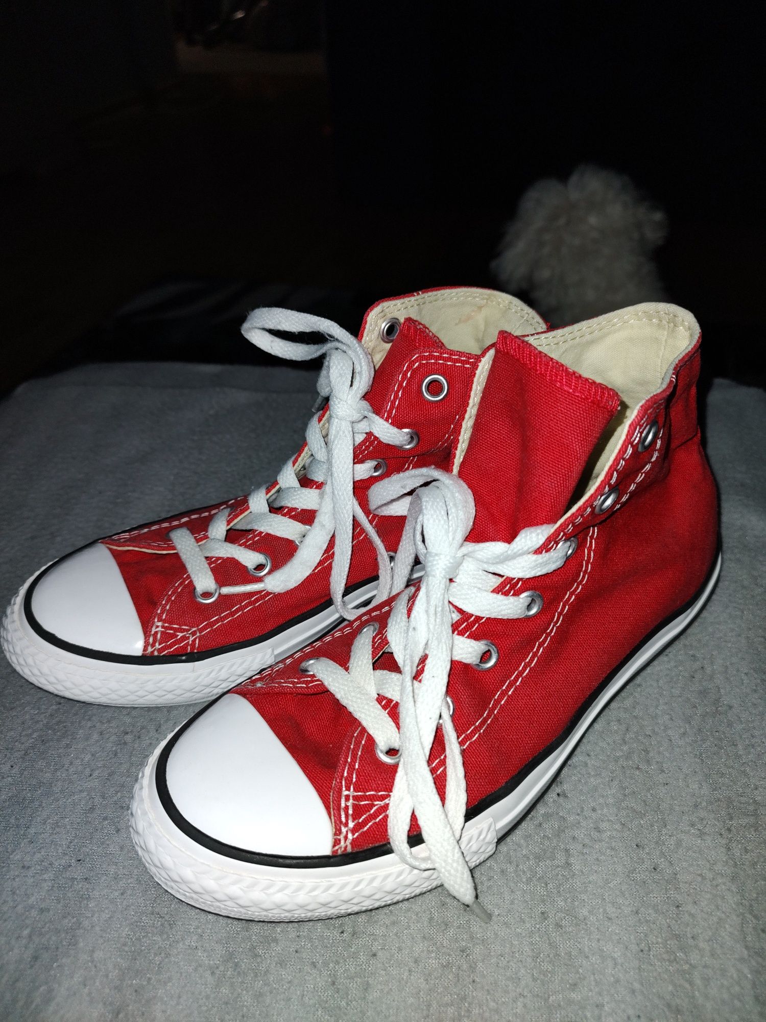 Converse trampki rozm. 34 czerwone do kostki stan idealny