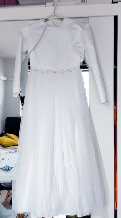 Sukienka komunijna 125 x 34 dla wysokiej i szczupłej