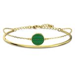Bransoletka Swarovski - Ginger Bangle, Green, Gold M