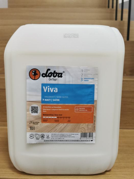 Loba viva mat 10l Lakier wodny do parkietu, jednoskładnikowy