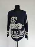 Granatowy sweter Disney Dalmatyńczyk grafika