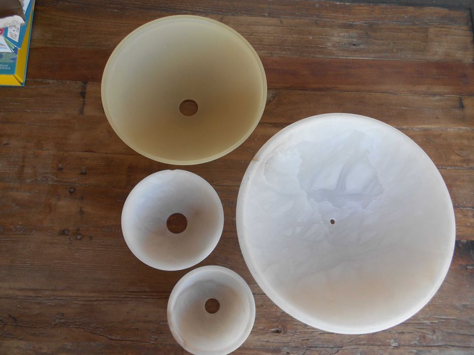 Candeeiros de teto plafond globo em alabastro