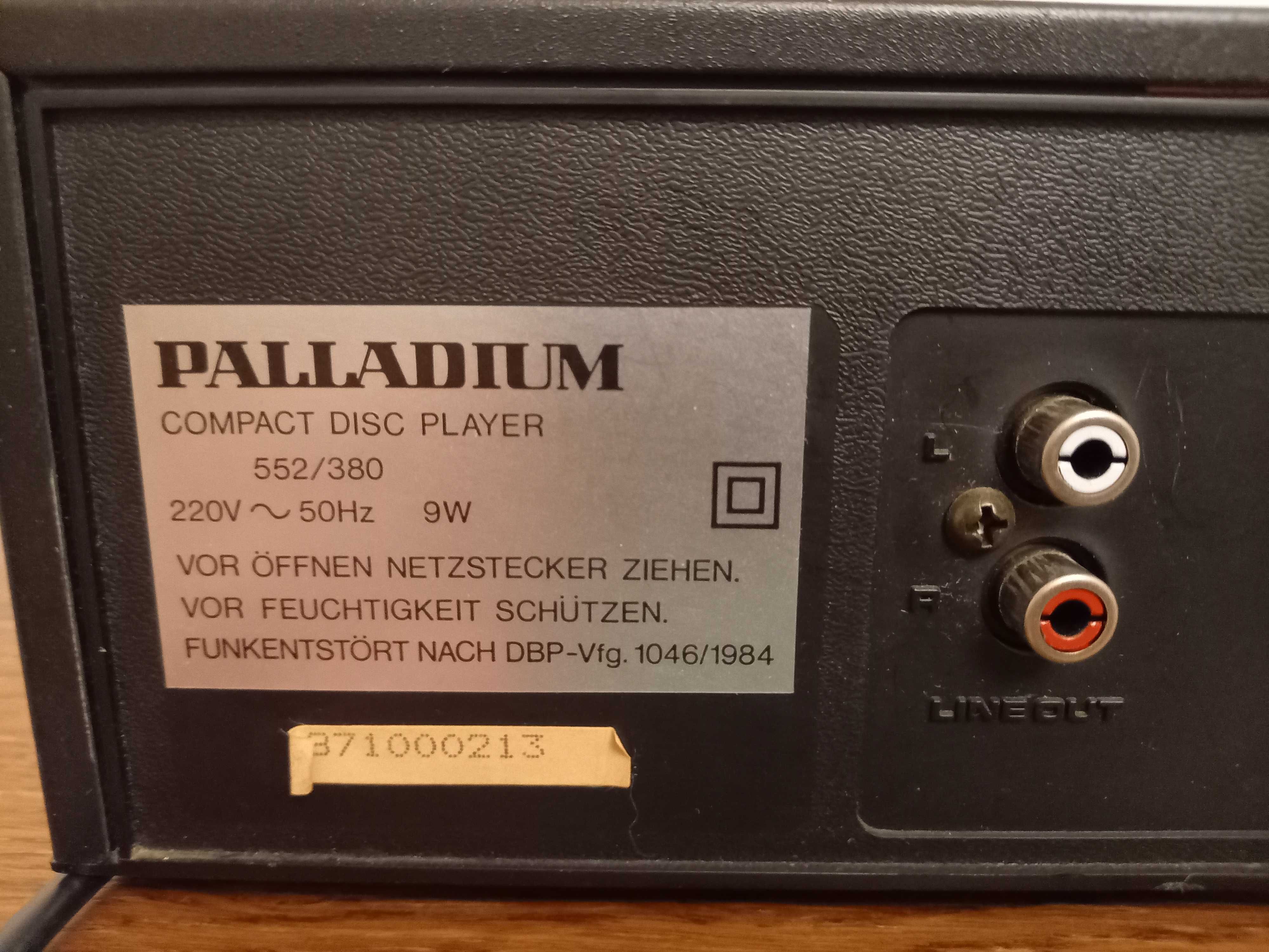 Odtwarzacz cd PALLADIUM 552/380