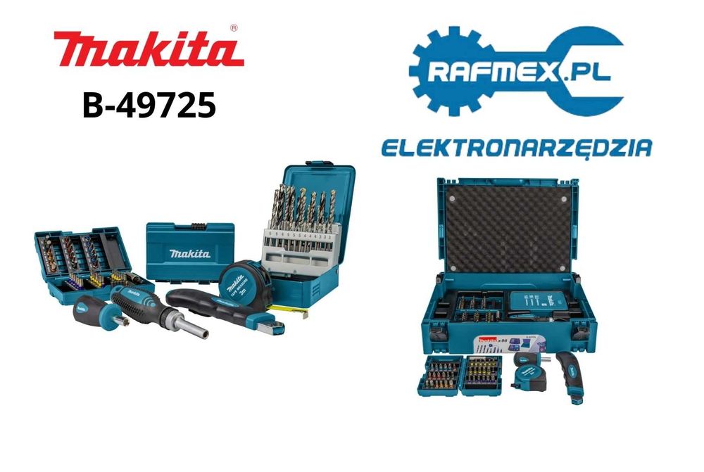 Zestaw Wierteł i Bitów 96 części w Walizce Makpac Makita B-49725