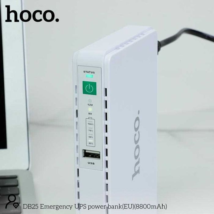Бесперебойник для роутера UPS HOCO DB25 8800mAh power bank 5 / 9 / 12В