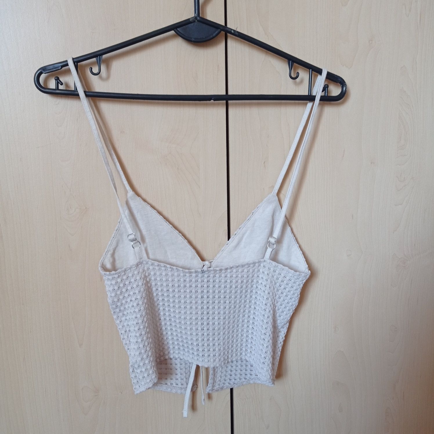 Crop Top Na Ramiączkach Bolerko Wiązane Boho