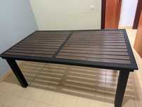 Mesa de Jardim Metálica C/ Ripas PVC