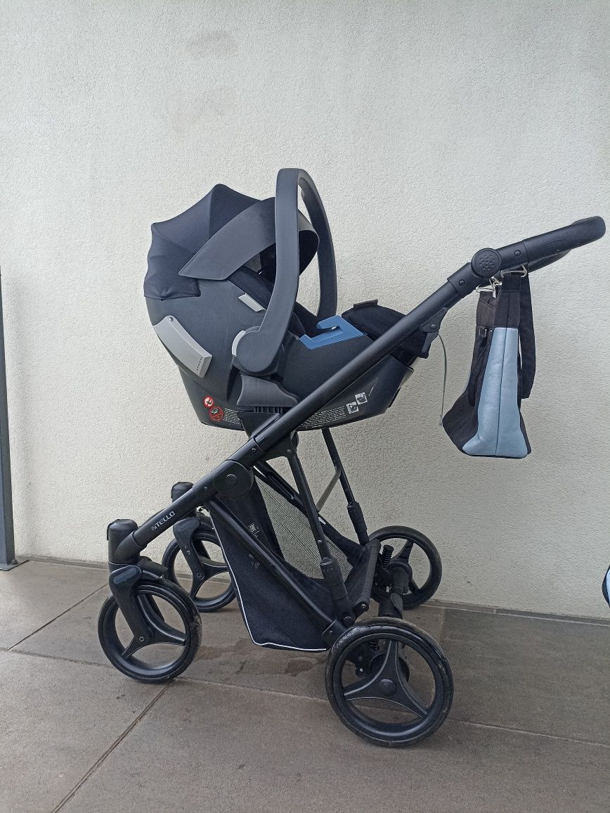 Wózek 4/1 Bebetto nitello z fotelikiem cybex plus baza ISOFIX
