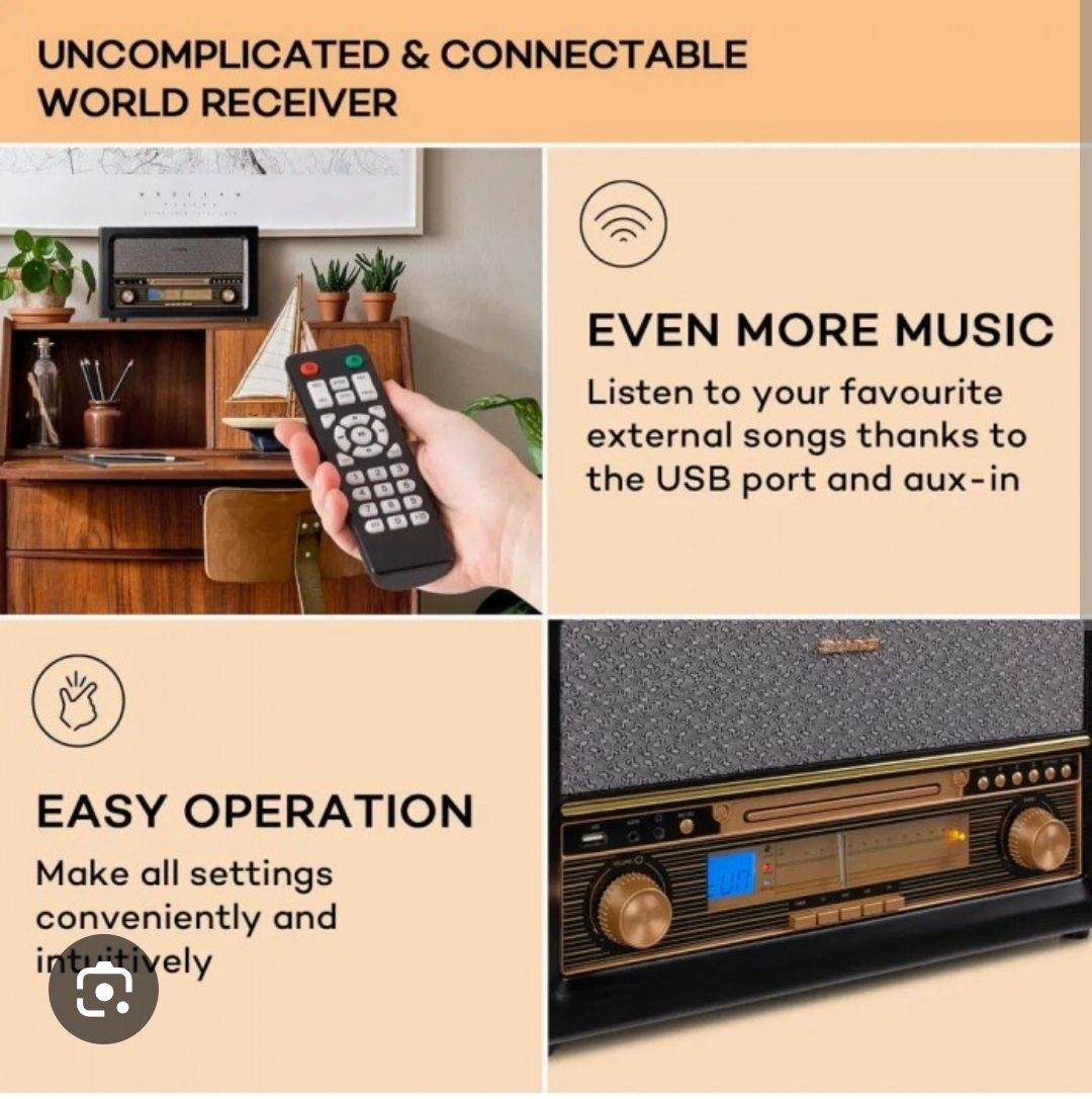 Стереосистема ретро Auna Belle Epoque Retro Stereo