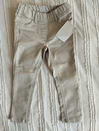 Nowe 98 spodnie jeansy beżowe dziewczece C&A