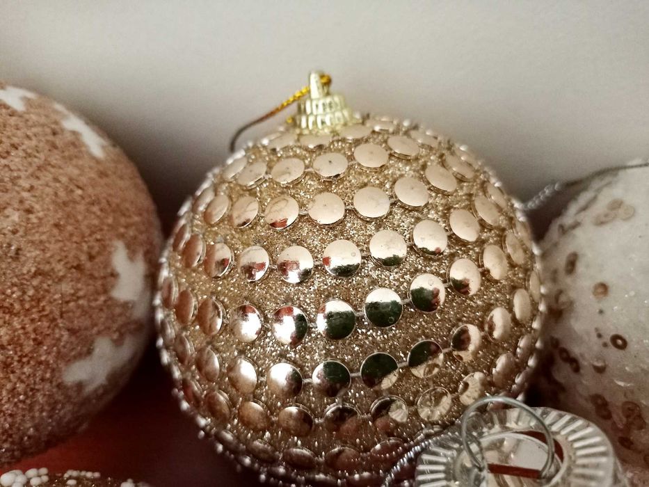 Enfeites de Natal em Tons Creme