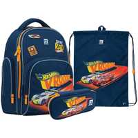 Набір рюкзак Kite + пенал + сумка для взуття SET_HW22-706M Hot Wheels