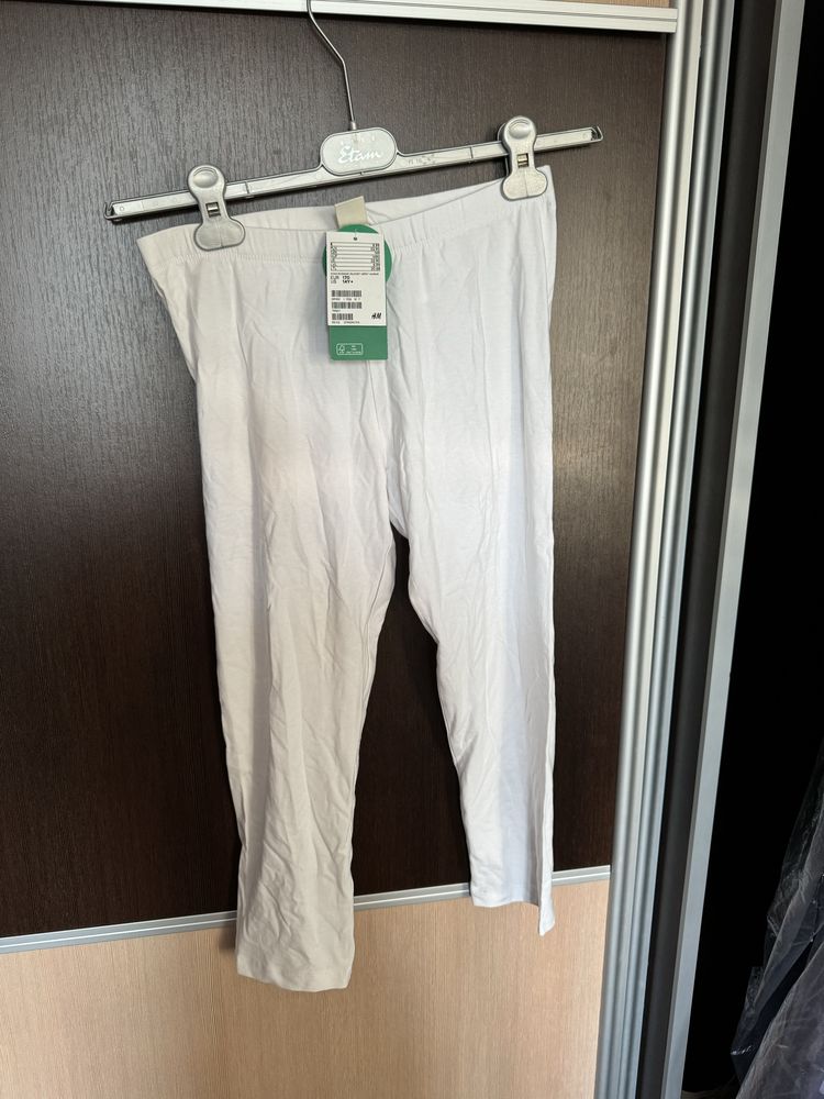 Białe dziewczęce kolarki H&M 170 nowe z metkami